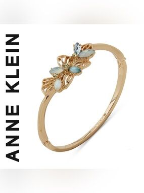 🌟 Anne Klein Gold Plated Mixed Stone Flower Bracelet